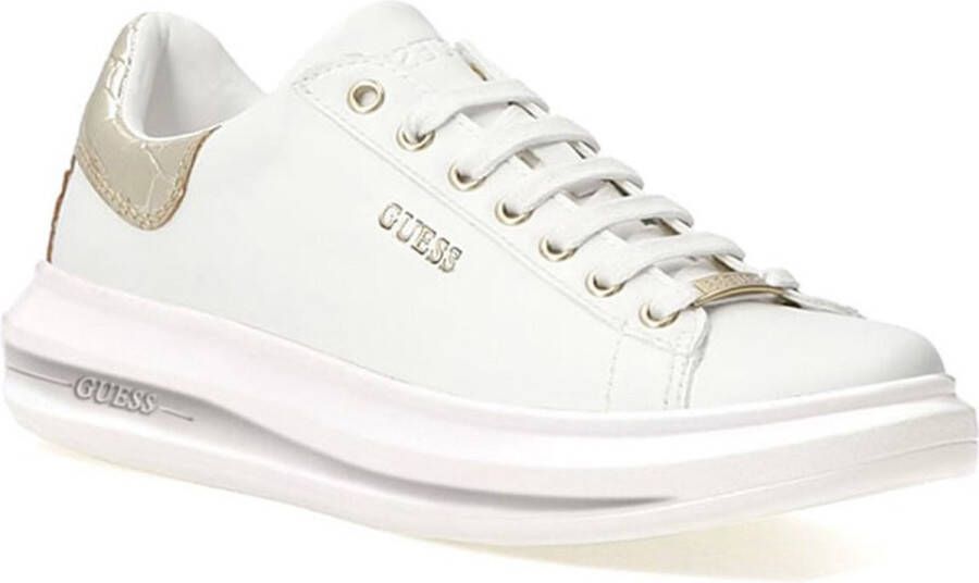 Guess Minimalistische Sneaker met Verhoogde Zool en Kokos Laminaat White Dames - Foto 6