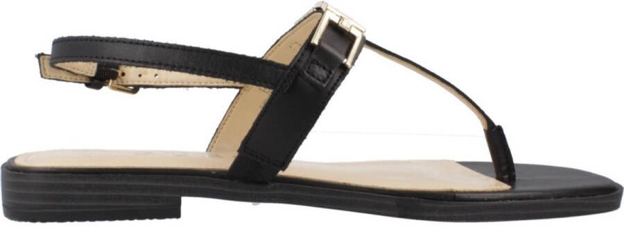 Guess Casual Leren Sandalen Black Dames