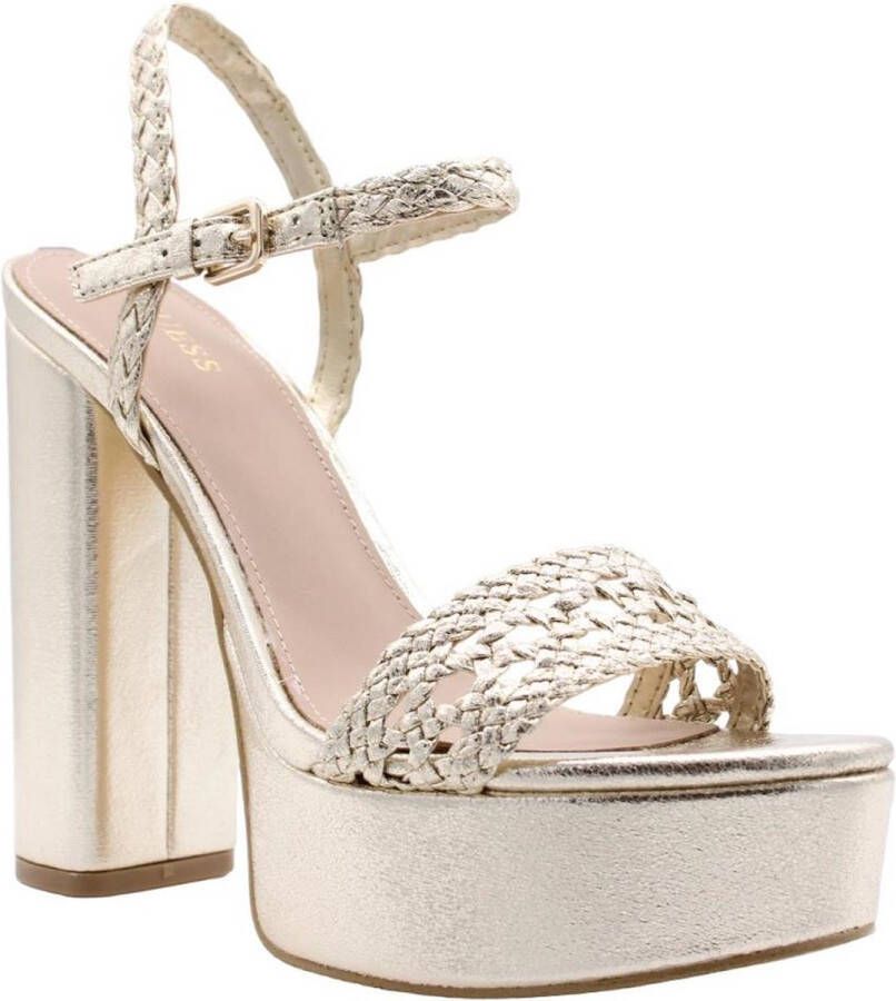 Guess Gouden Eco Leren Enkelband Sandaal Yellow Dames - Foto 3