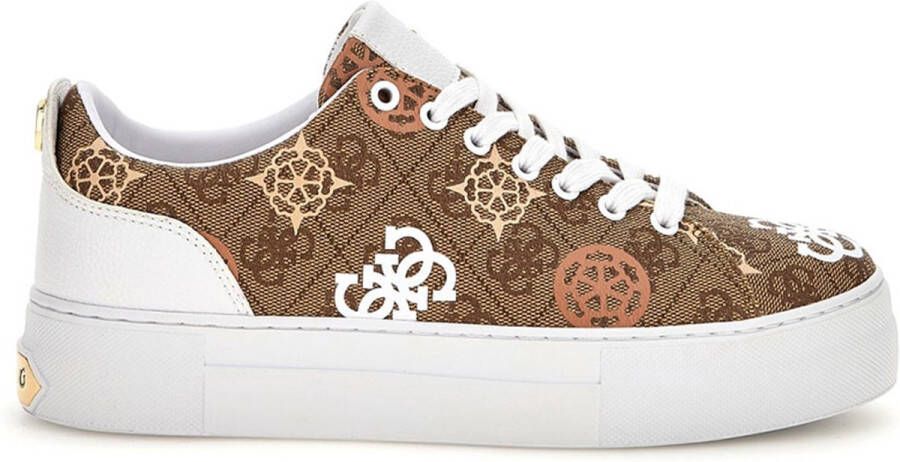Guess Stijlvolle Wouwou Sneaker Vrouwen Statement Beige Dames