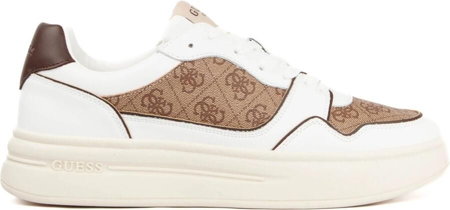 Guess Bruin Leren Sneakers Platform Schoenen