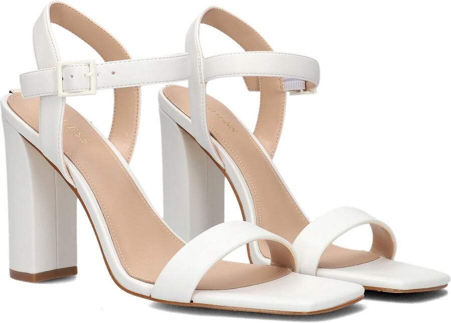 GUESS Alibi Witte Dames Sandalen op Blokhak Comfort en Stijl voor Modebewuste Vrouwen