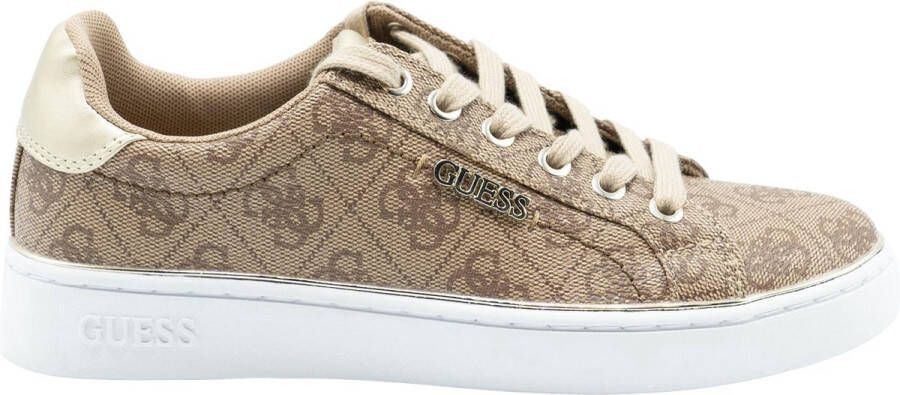 Guess Sneakers met Logo Print in Urban Stijl Beige Dames - Foto 15