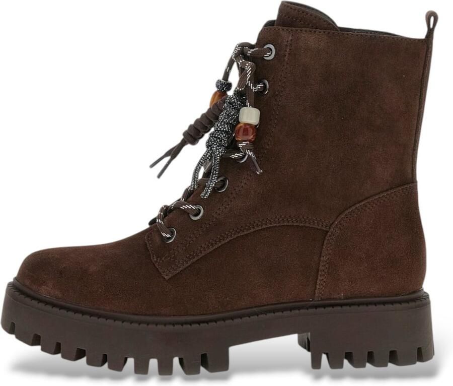 GUESS Bruine leren Fizzle enkellaarzen