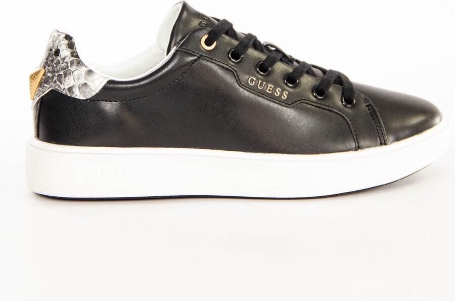 Guess Zwarte Eco Leren Sneaker Melanie Black Dames