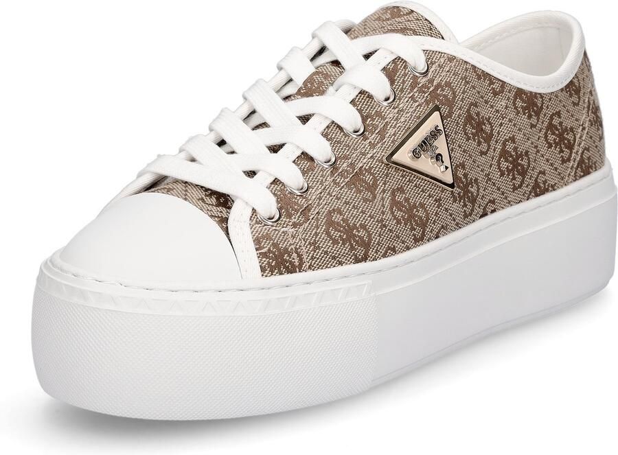 GUESS dames sneaker Joezi4 beige bruin