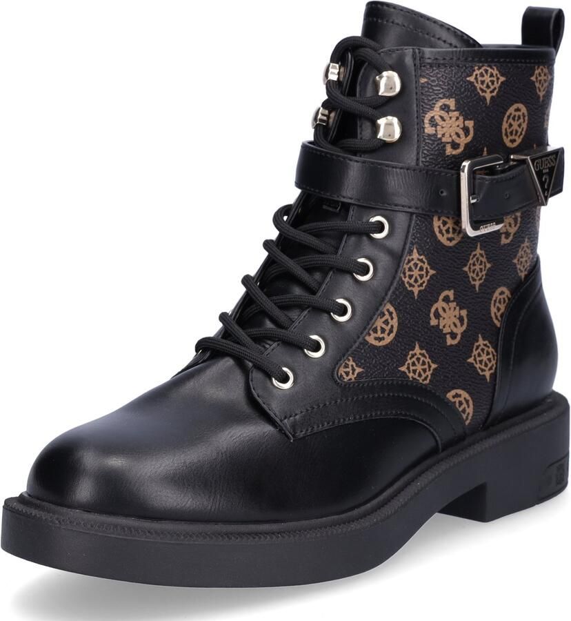 GUESS dameslaarzen met veters Fellini zwart-bruin