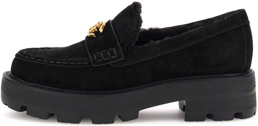 Guess Loafers van een mix van leer en textiel model 'YANIKAY'