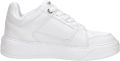 Guess Geperforeerde Basket Sneakers met Gewatteerde Kraag - Wit