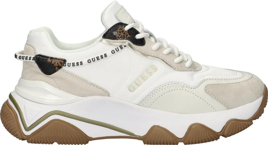 Guess Witte Polyethyleen Sneaker met Stof White Dames - Foto 4