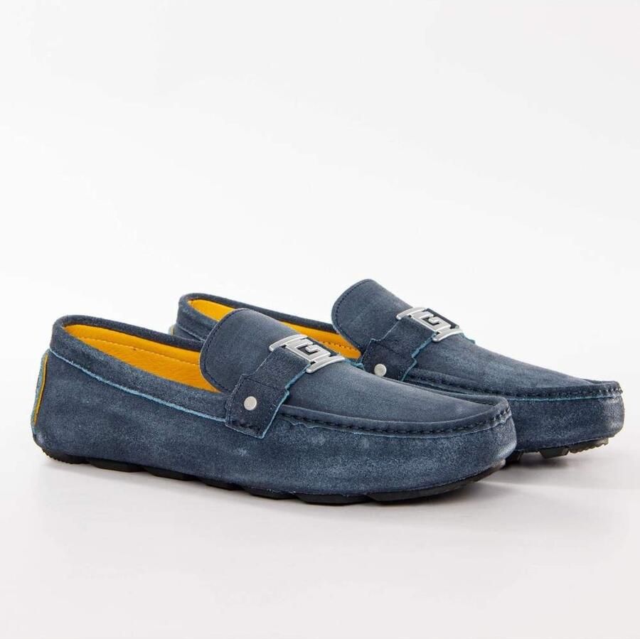 Guess Blauwe lage herensneakers