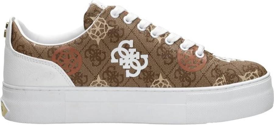 Guess Stijlvolle Wouwou Sneaker Vrouwen Statement Beige Dames