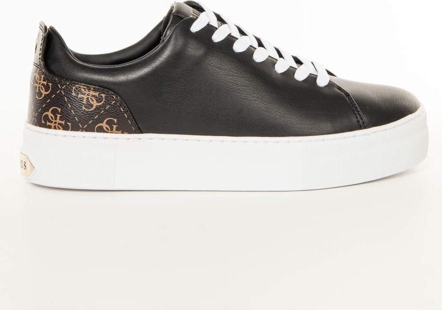 Guess Lage PU leren sneakers Gianelle Black Dames