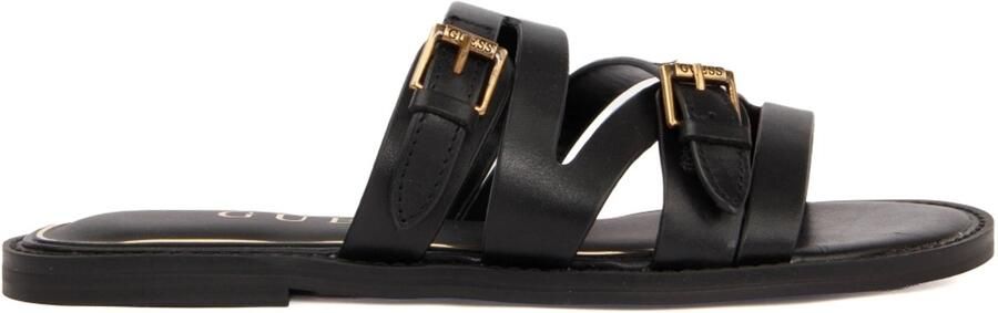 Guess Platte sandalen FLJGRY LEA03-BLACK