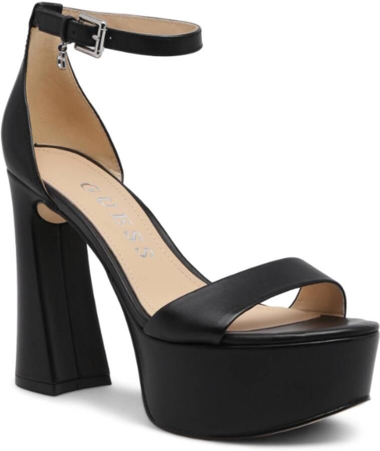 GUESS Damessandalen Idas Zwart Leren Stiletto Platform