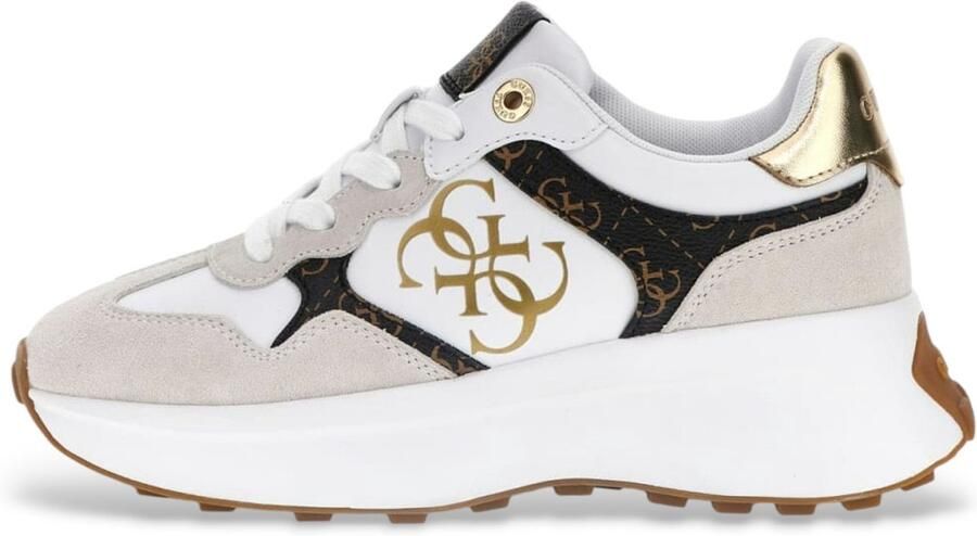 Guess Witte Sneakers Modern Klassiek Ontwerp Multicolor Dames