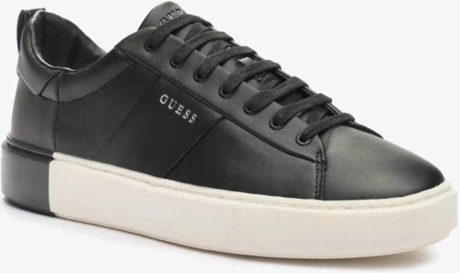 GUESS VICE Zwarte Leren Herensneakers R.43 Stijlvolle en Comfortabele Lage Sneakers voor Actieve Heren