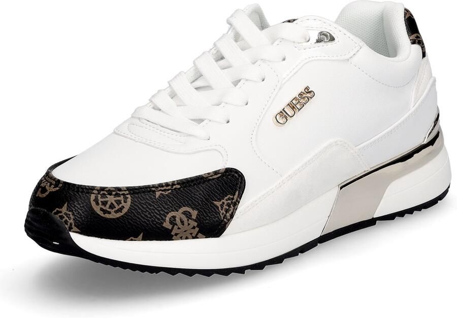 Guess Moxea Active Lady Wit Bruin Multilogo Sneakers White Dames - Foto 3