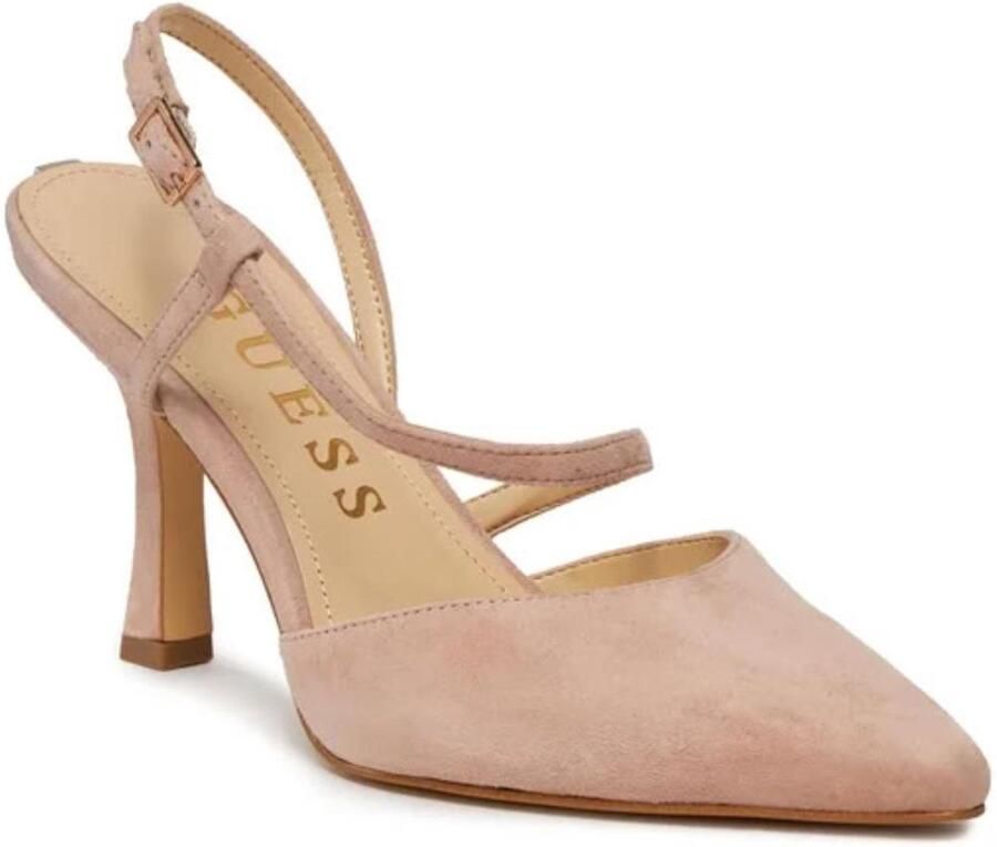 GUESS Saply Elegante Beige Suède Dames Stiletto Sandalen