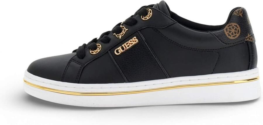 GUESS Sneakers laag 'STEW' bruin goud zwart