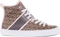 GUESS Sneakers Elga hoge sneakers bruin met vetersluiting - Bruin