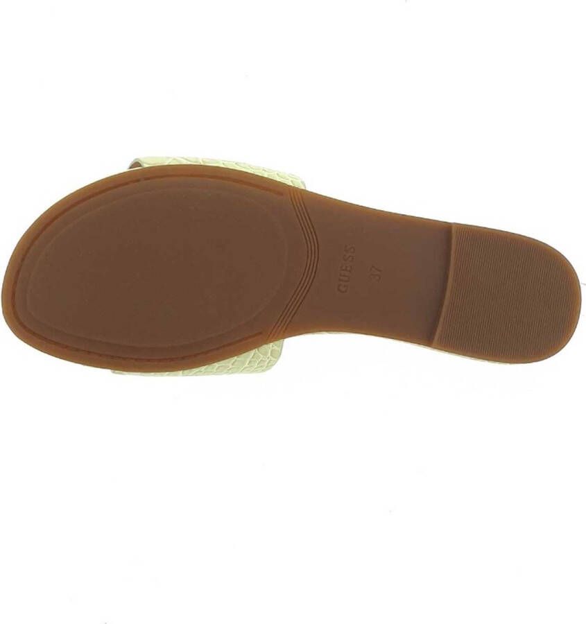 GUESS Tashia slippers met crocoprint limegroen - Foto 2