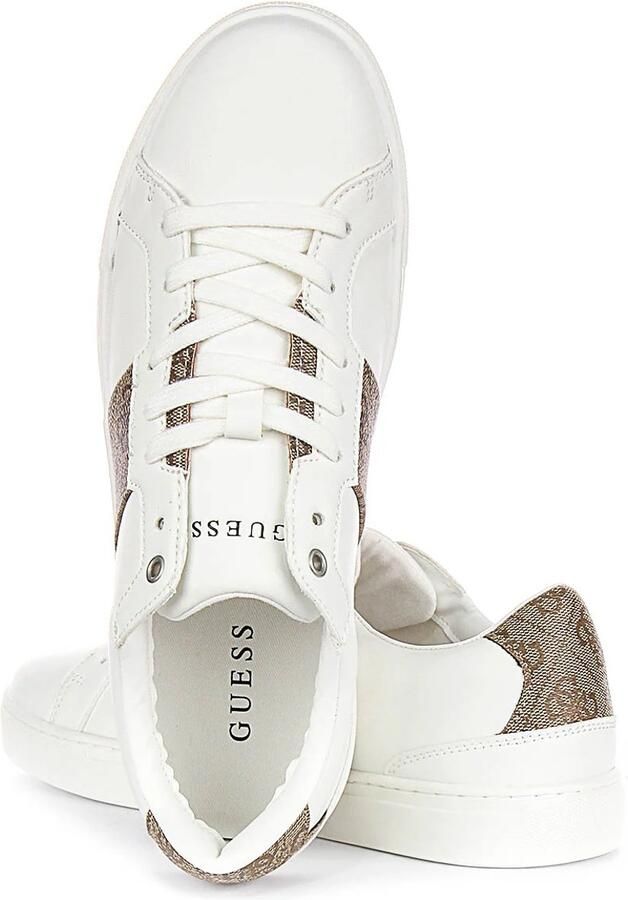 Guess Monogram PU Leren Sneakers Wit White Heren - Foto 2