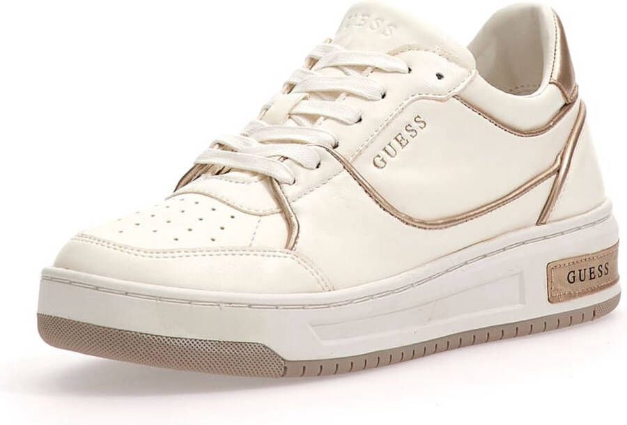 GUESS Tokyo Lage Dames Sneakers Wit Goud - Foto 3