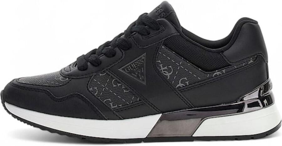 Guess Lage Sneakers Baskets Mickay Similicuir Noir