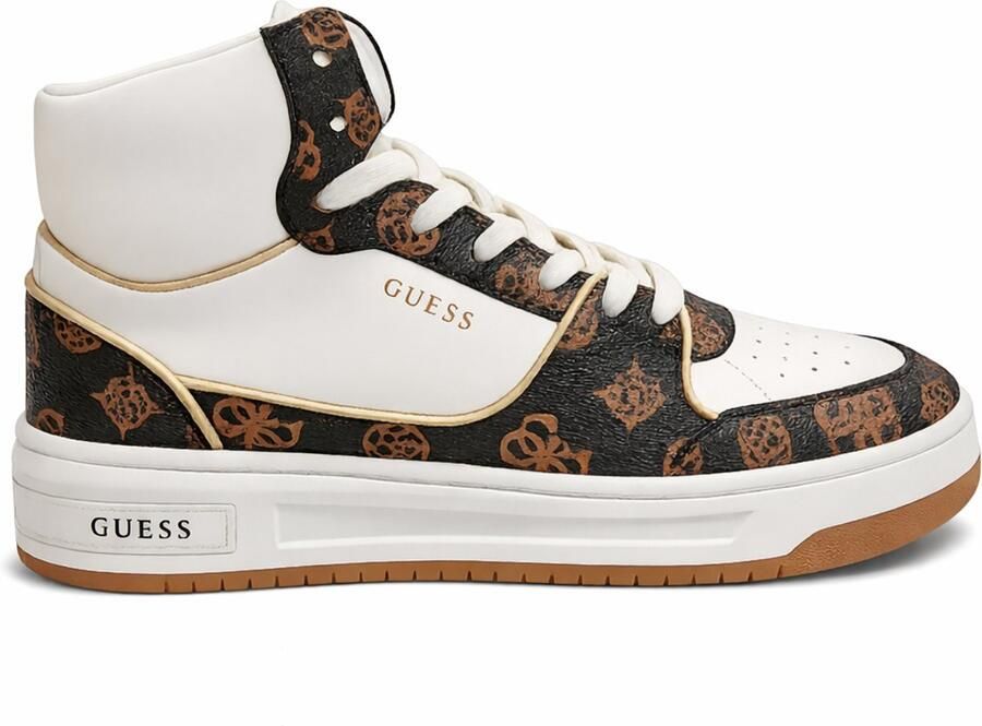 GUESS Dames Sneakers Tullia Witte Hoge Sportieve Schoenen