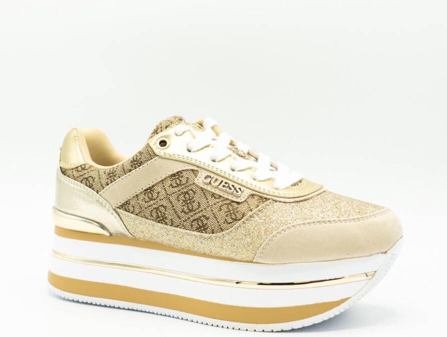 GUESS Hansin Active Lady Dames Sneakers Beige Bruin