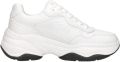 GUESS Hapyy Sneakers Dames Leren Sneaker Wit - Wit