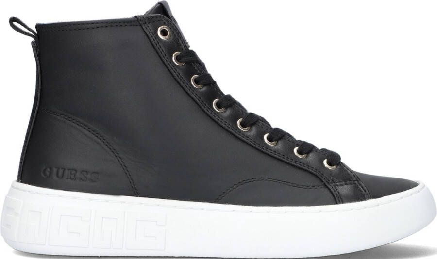 GUESS Invyte Hoge sneakers Leren Sneaker Dames Zwart