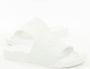 Guess PVC Logo Embossed Sliders Jeans White Heren - Thumbnail 1