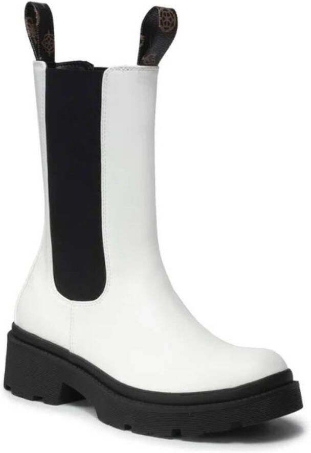 GUESS Lori Hoge Laarzen Vrouwen Wit Elegante Wintercomfort met Platformzool