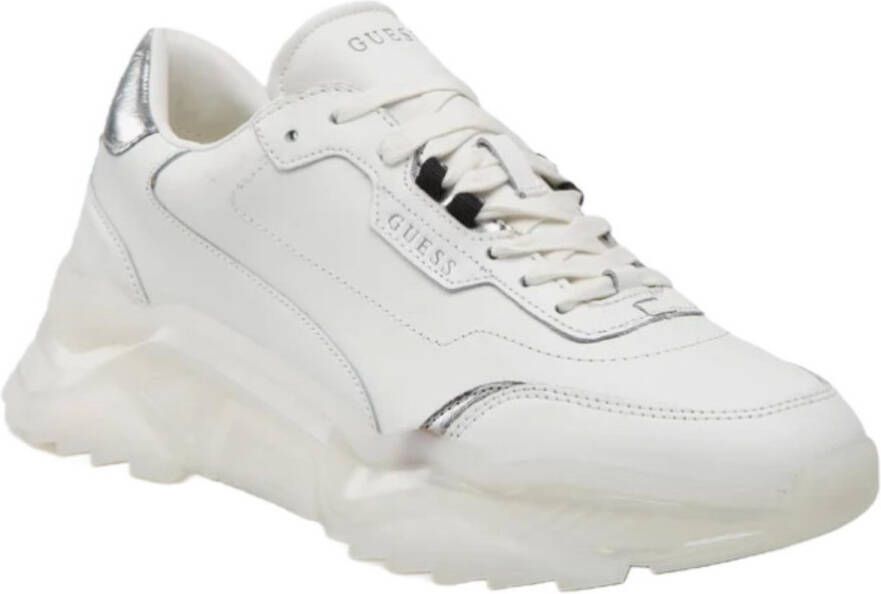 GUESS Massa Heren Sneakers Wit Natuurleer Moderne Stijl & Comfort