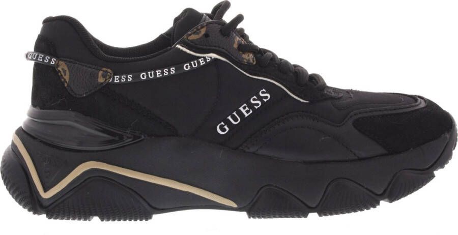 Guess Lichtgewicht zwarte sneaker van mesh en suède Black Dames - Foto 4