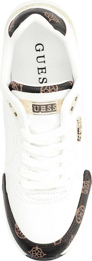 Guess Moxea Active Lady Wit Bruin Multilogo Sneakers White Dames