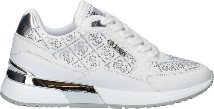 Guess Strass Logo Sneakers Blancs Multicolor Dames