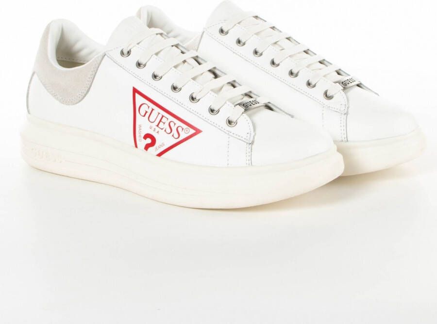 Guess Witte Leren Sneakers White Dames