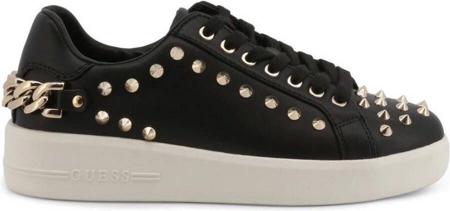 Guess Stijlvolle Synthetisch Leren Sneakers Zwart