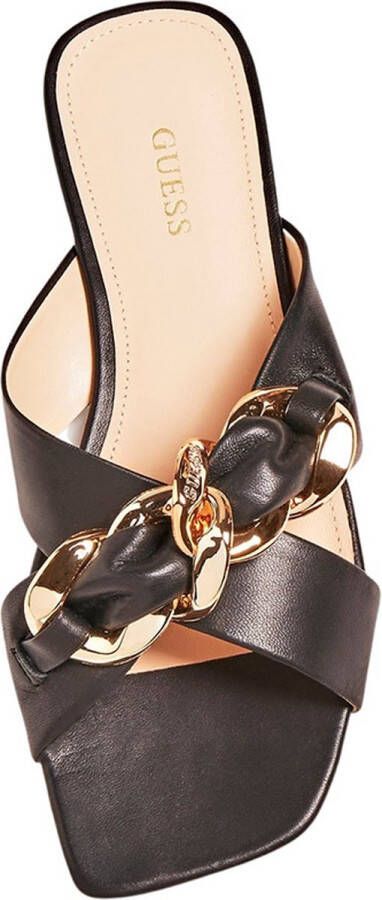 Guess Stijlvolle Leren Slipper met Vierkante Neus Black Dames - Foto 4