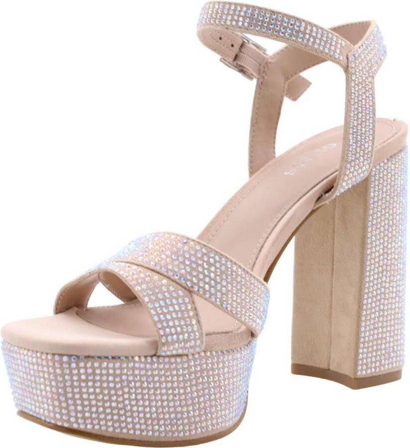 GUESS Bruin Tinten Halona Espadrilles Met Sleehak Dames Beige - Foto 3