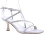 Guess Zilveren Glitter Vierkante Neus Sandalen Gray Dames - Thumbnail 1