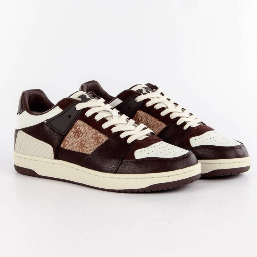 Guess Bruine leren sneakers Fmjsawfap12 Brown Heren