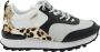 GUESS Selvie2 leren sneakers met panterprint zwart multi - Thumbnail 2
