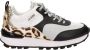 GUESS Selvie2 leren sneakers met panterprint zwart multi - Thumbnail 2