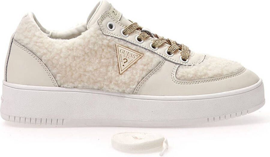 GUESS Sidny Lage Dames Sneakers Cream