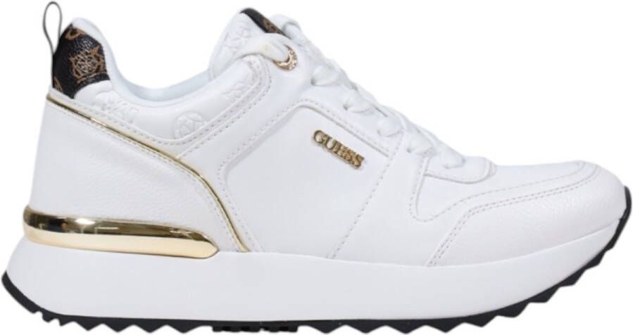 Guess Dames Kaddy Sneaker in Wit Eco Leer Wit Dames