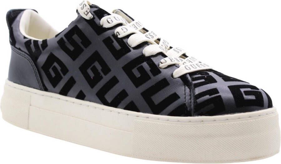 Guess Dames Camrio Platform Zwart Multilogo Sneakers Zwart Dames